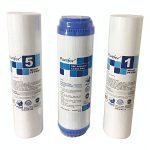 Purefer Açık Kasa Su Arıtma Cihazlarına Uygun Tek Karbonlu 3'lü Ön Filtre Set