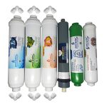 Pera Water Kapalı Kasa Su Arıtma Cihazlarına Uygun Platinium 80 Gpd İnline 6'li Alkali Filtre Seti Bağlantı Dirseği Hediyeli Alkali Filtre