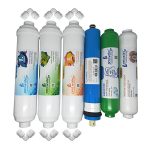 Pera Water Kapalı Kasa Su Arıtma Cihazlarına Uygun Vontron 75 Gpd İnline 6'li Alkali Filtre Seti Bağlantı Dirseği Hediyeli Alkali Filtre