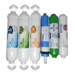 Pera Water Kapalı Kasa Su Arıtma Cihazlarına Uygun Pallas 80 Gpd İnline 6'li Alkali Filtre Seti Bağlantı Dirseği Hediyeli Alkali Filtre