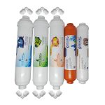 Pera Water Kapalı Kasa Su Arıtma Cihazlarına Uygun Mebransız İnline 5'li Mineral Filtre Seti Bağlantı Dirseği Hediyeli Mineral Filtre