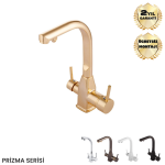 Pera Water Arıtma Çıkışlı 3 Yollu Prizma Batarya Gold Renk Ücretsi̇z Kurulum