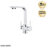 Pera Water Arıtma Çıkışlı 3 Yollu Kare Batarya Krom Renk Ücretsi̇z Kurulum