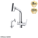 Pera Water Arıtma Çıkışlı 3 Yollu Spi̇ralli̇ Batarya Krom Renk Ücretsi̇z Kurulum