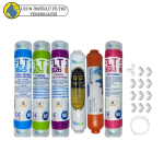 Pemax  Water Solutions Kapalı Kasa Su Arıtma Cihazlarına uygun Sertifikalı 6 li mebransız 12 inç tatlandırıcılı+ B12 Alkali+mineral set ekipmanları