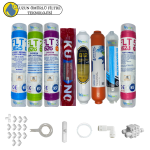 Pemax  Water Solutions Kapalı Kasa Su Arıtma Cihazlarına uygun Sertifikalı 8 lı Orijinal LG Kuno mebranlı 12 inç tatlandırıcılı +  mineral set+detox ve ekipmanları