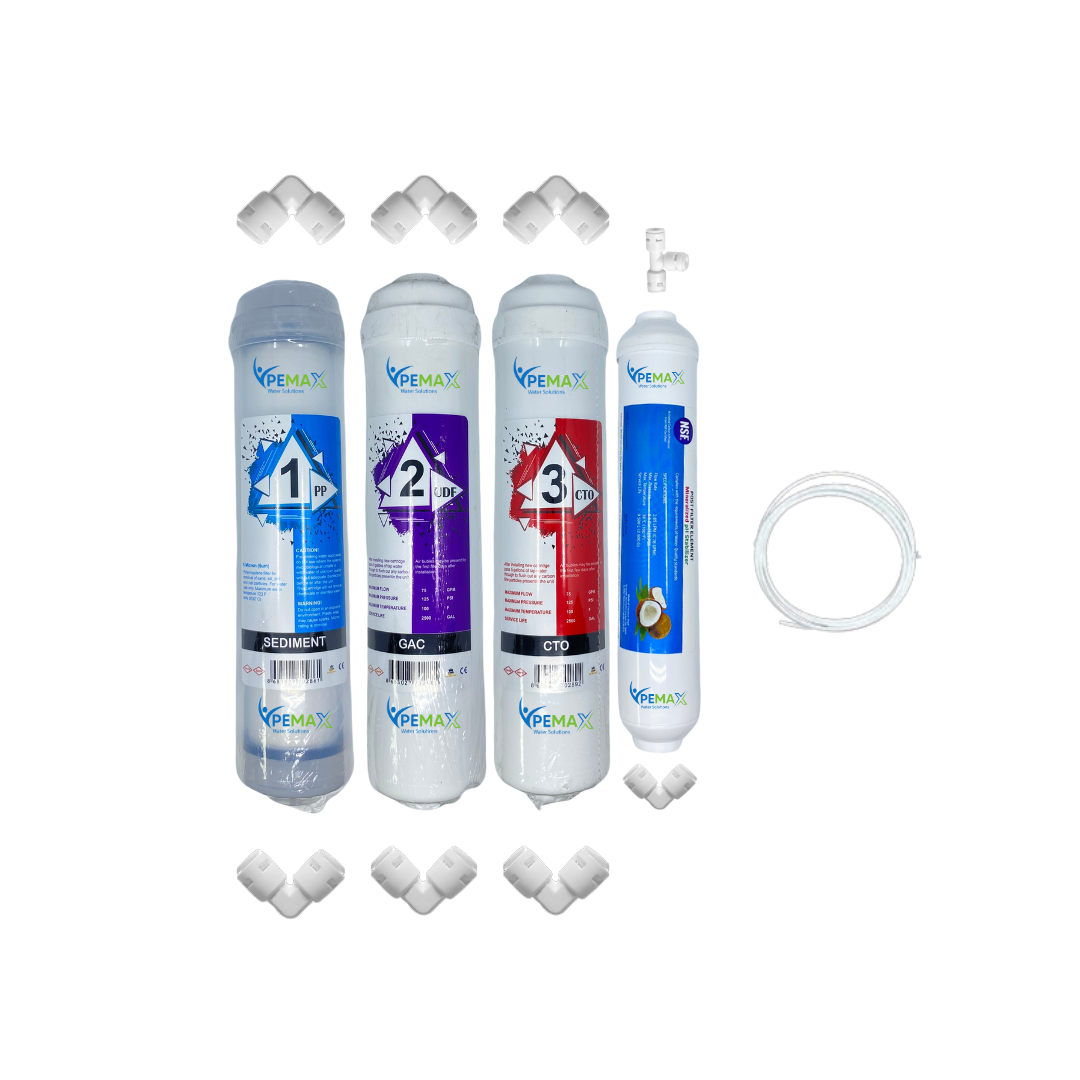 km0143 Pemax Water Solutions Kapalı Kasa Su Arıtma Cihazlarına uygun STD 4 lü Mineralli tatlandırıcılı set - Görsel 1