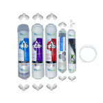 Pemax  Water Solutions Kapalı Kasa Su Arıtma Cihazlarına uygun STD  5 li mebransız  şeffaf mineral+gümüş iyonlu tatlandırıcı set ve ekipmanları