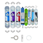 Pemax  Water Solutions Kapalı Kasa Su Arıtma Cihazlarına uygun STD  8 li Pallas mebranlı Alkali+şeffaf mineral+detox+gümüş iyonlu tatlandırıcı set ve ekipmanları