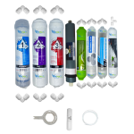 Pemax  Water Solutions Kapalı Kasa Su Arıtma Cihazlarına uygun STD 8 li Platinium mebranlı Alkali+şeffaf mineral+detox+gümüş iyonlu tatlandırıcı set ve ekipmanları
