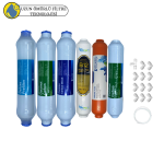 Fluxtek Kapalı Kasa Su arıtma cihazlarına uygun Uluslar arası Sertifikalı 6 lı Pera Water mineral+B12 Alkali mebransız  filtre set
