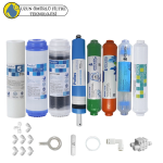 Purefer  Açık kasa çift karbonlu Sertifikalı 8 li Pallas mebranlı  mineral + alkalili + detox  set ve ekipmanları