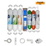 Pera Water Delüxe Su Arıtma Cihazına Uygun Sertifikalı Vontron Helixfil Mebranlı inline 7li Avantajlı Alkali+Mineral Filtre Seti