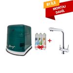 Pera Water New Strong Kapalı Kasa 7 Aşamalı Ultra Alkali + Extra Mineralli Su Arıtma Cihazı + Arıtma Çıkışlı Krom L Batarya