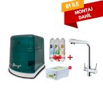 Pera Water New Strong Kapalı Kasa 7 Aşamalı Pompalı Ultra Alkali + Extra Mineralli Su Arıtma Cihazı + Arıtma Çıkışlı Krom L Batarya