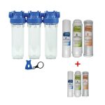 Pera Water 10 İnç Şebeke Girişi 3 Lü Arıtma Sistemi ve Yedek Tortu, Gac ve Cto Filtre