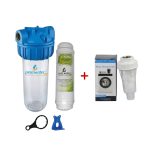 Pera Water 10 İnç Şebeke Girişi Tekli Gac Karbon Fi̇ltre Klor, Ki̇reç Arıtma Sistemi ve Çamaşır Bulaşık Makinesi Kireç Önleyici 3/4 Ölçü