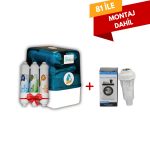 Pera Water Delüxe 7 Aşamalı Kapalı Kasa Su Arıtma Cihazı ve Çamaşır Bulaşık Makinesi Kireç Önleyici 3/4 Ölçü